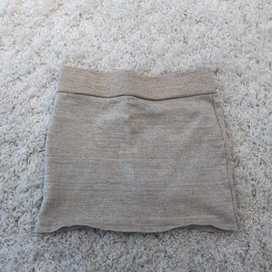 Gold shimmery body con skirt